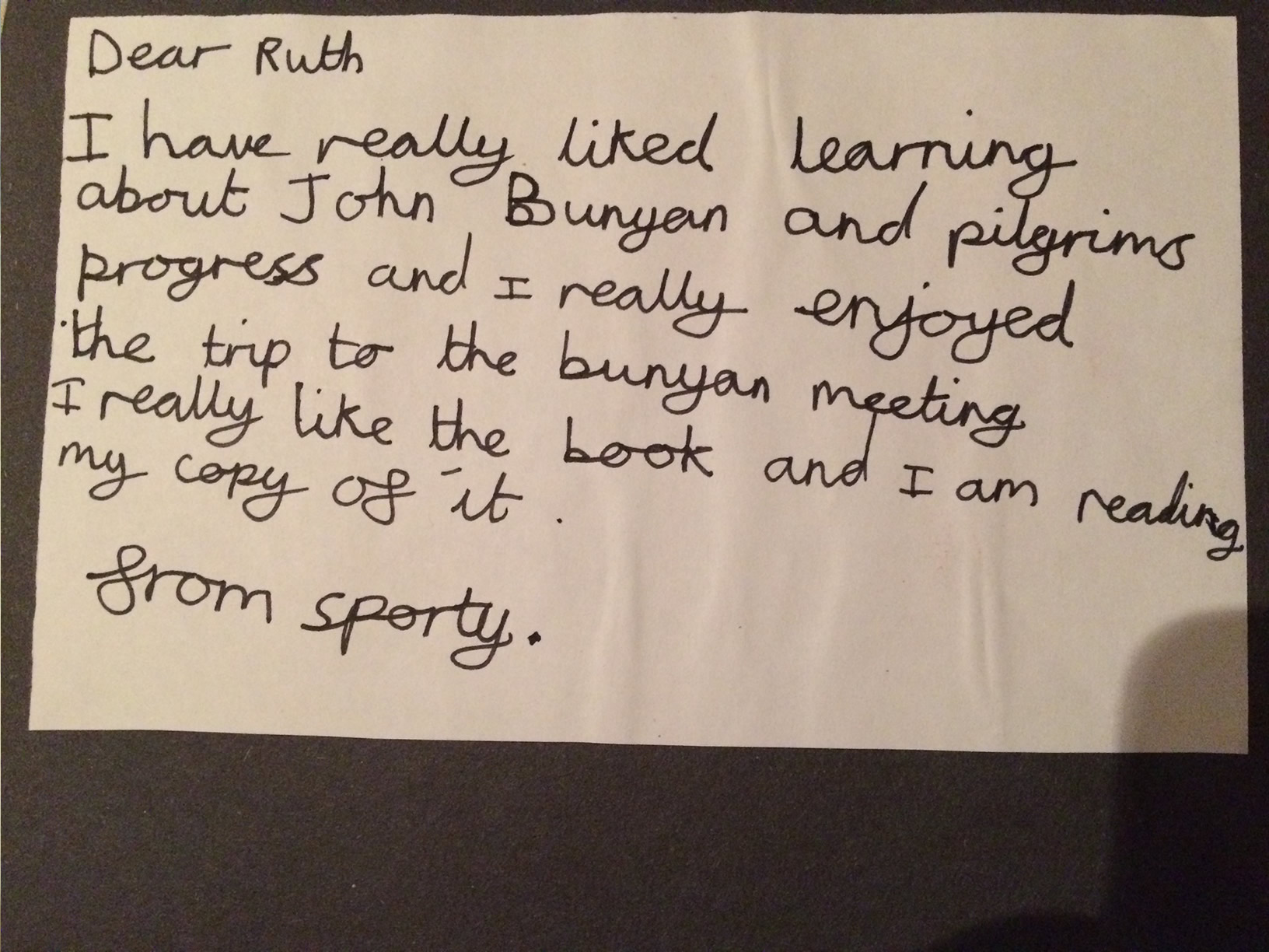 From ‘Sporty’ – a Year 6 pupil at Livingstone Primary School